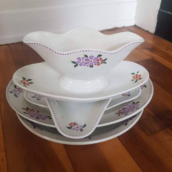 Ensemble de 5 plats de service Saint Amand Nouvelles Galeries