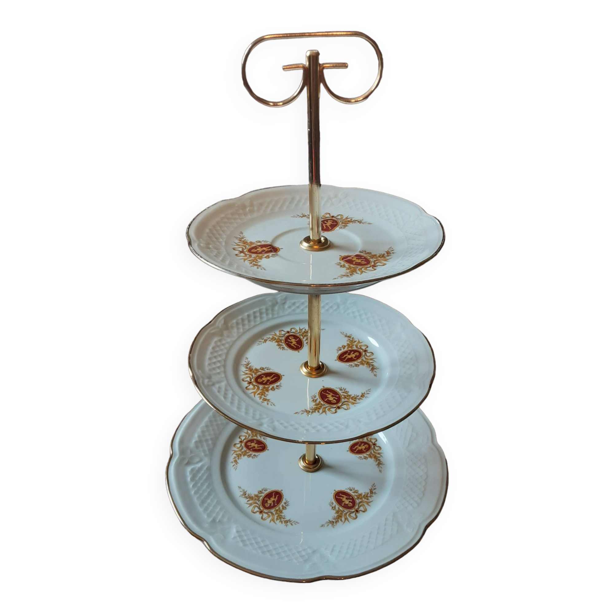 Paris porcelain 3-tier tray