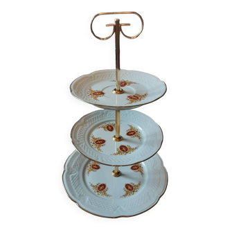 Paris porcelain 3-tier tray