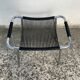 Black and chrome scoubidou stool