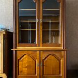 Louis XVI-style cherry glass library
