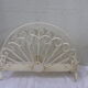 Magazine rack in white wrought iron the wheel of the peacock 1950