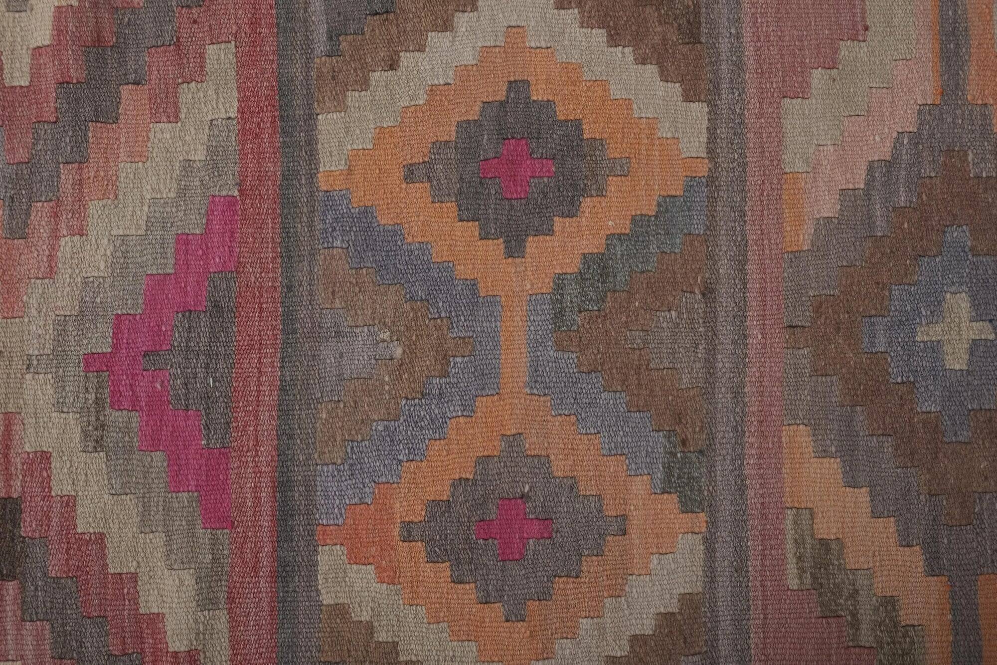 Vintage Turkish hallway rug 74x696 cm