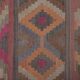 Vintage Turkish hallway rug 74x696 cm