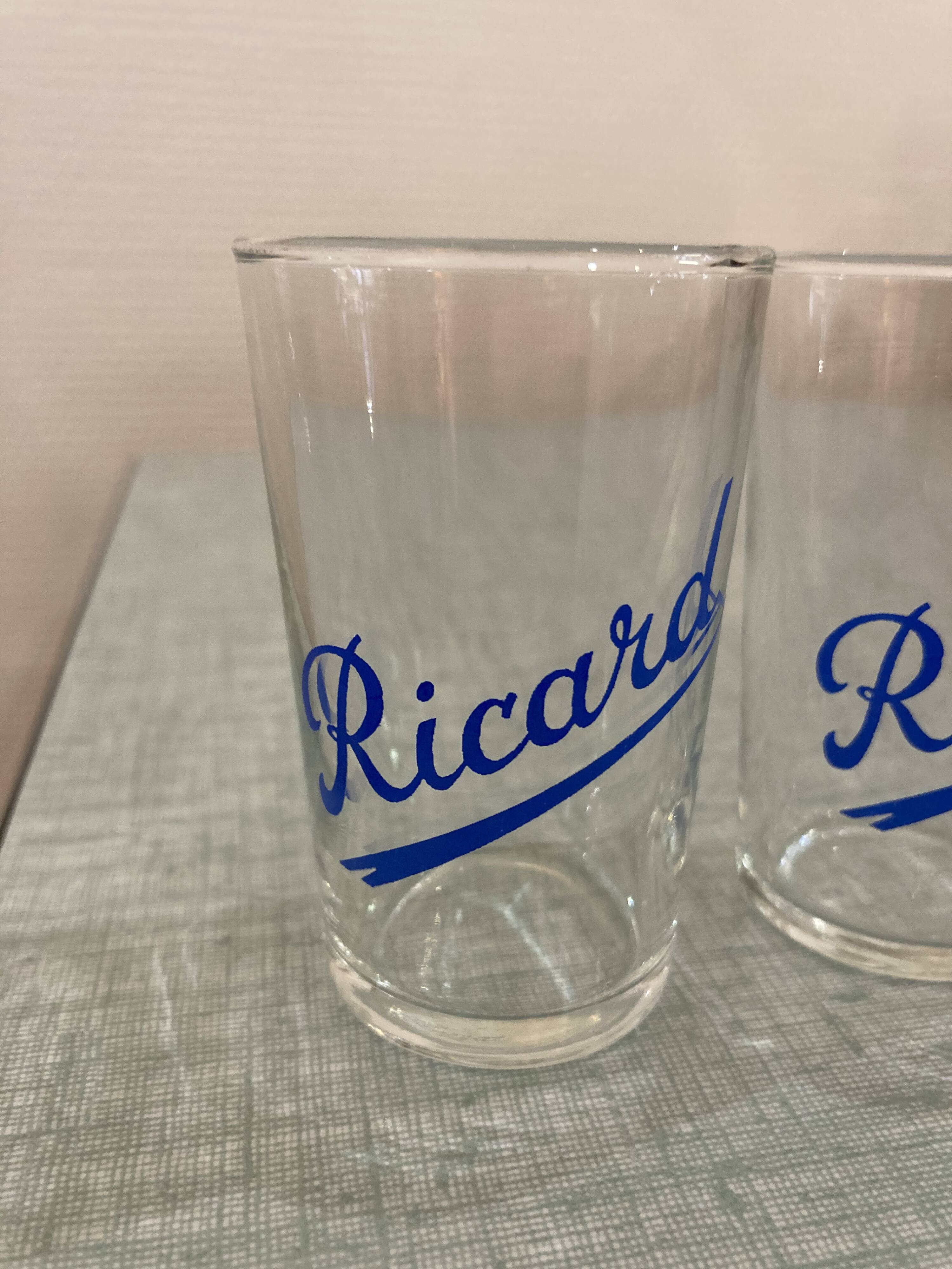 Set de 3 petits verres Ricard vintage