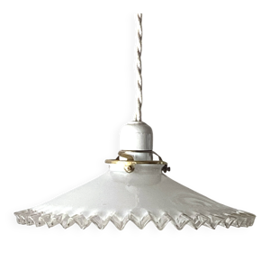 suspension en opaline - blanche