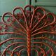 Peacock rattan headboard