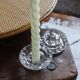 Pair of chiseled glass candlesticks Arc France
