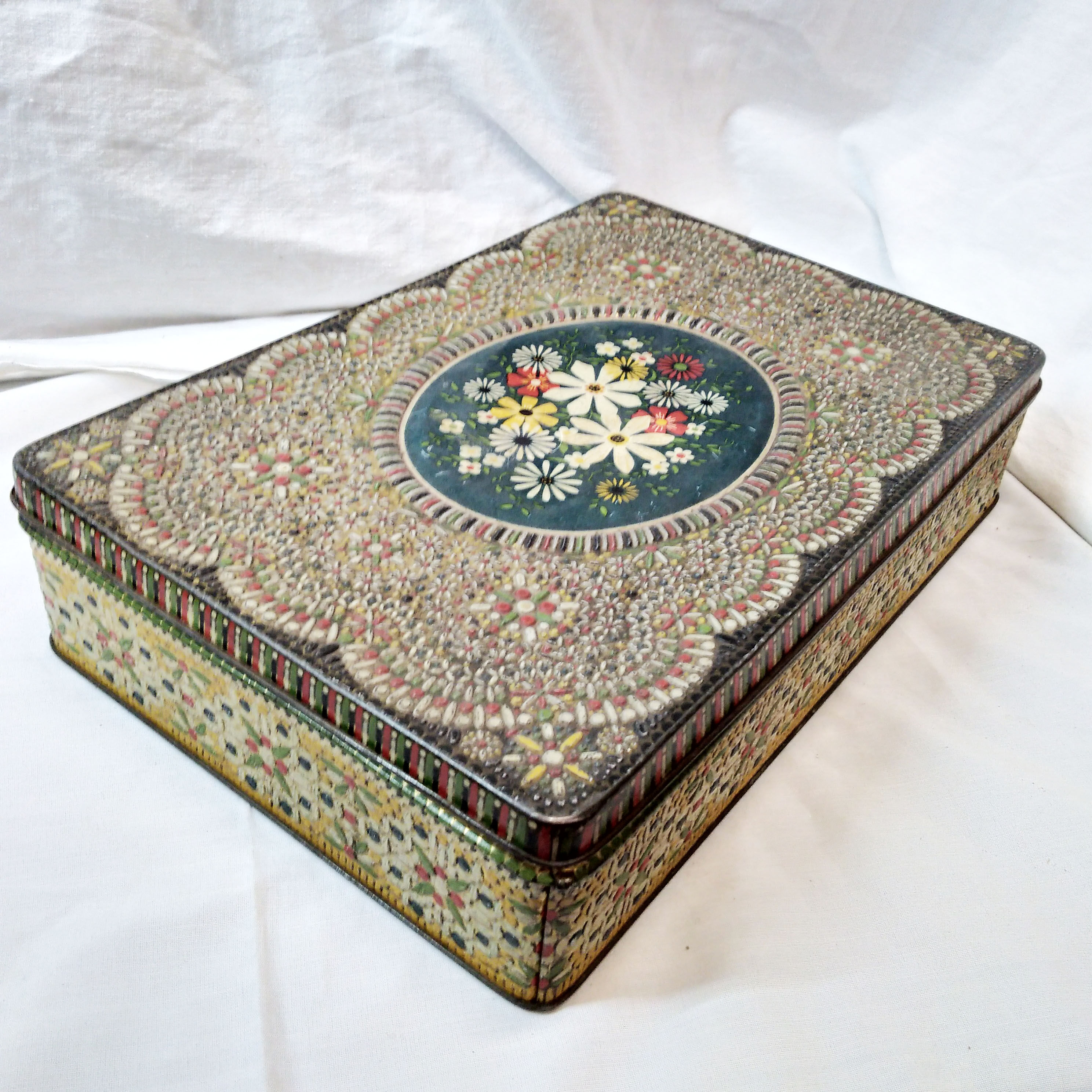 1950 painted metal box