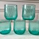 Set of 5 water green water glasses 50s