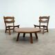 Ensemble de deux fauteuils de salon et table basse de Dittmann & co.