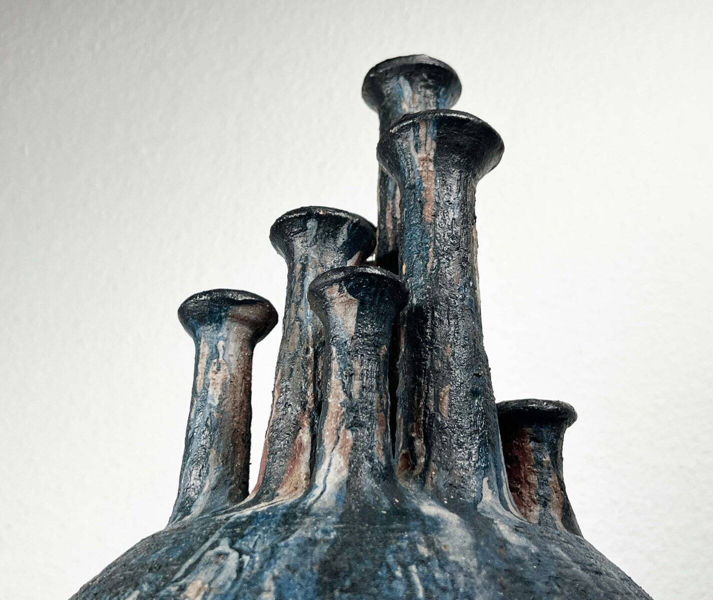 Large Fireplace Vase Studio in Brutalist Mid-Century Ceramic by Gerhard Liebenthron, 1974