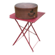 Large old boiled cardboard hat box