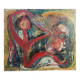 Oil painting on cardboard