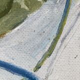 Huile sur toile signe caulant a identifier nature morte aux fleurs