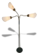 Typical lamp 1950-3 arm flexible 50s design vintage 50's