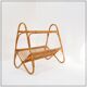 Vintage rattan magazine rack, Netherlands, 1960s