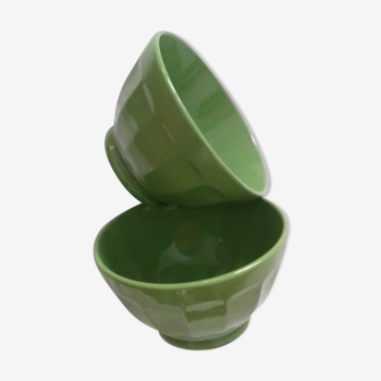 Duo of green farm bowls
