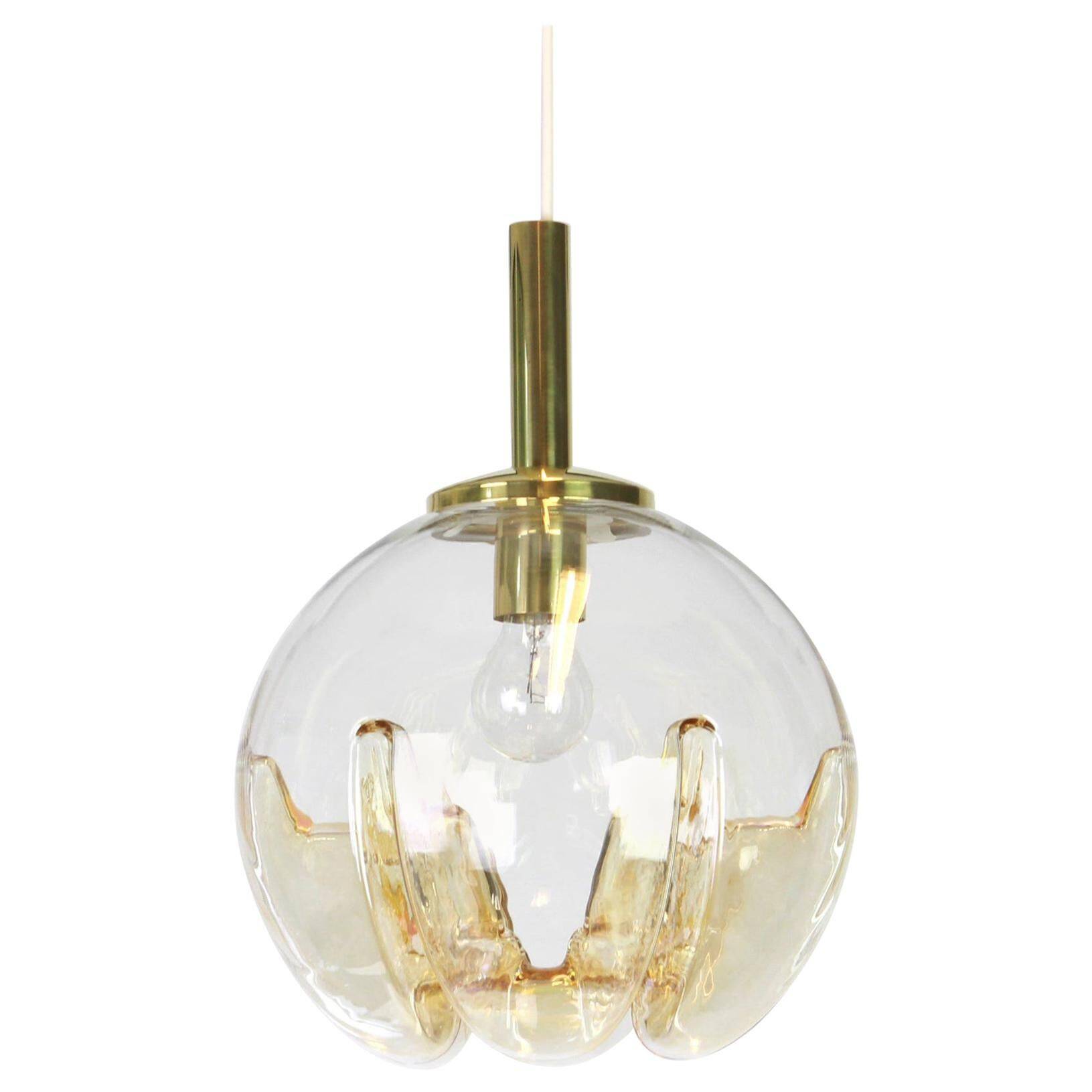 Murano ball suspension light by Doria, Germany, 1970s