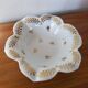White and Gold Limoges Porcelain Bowl