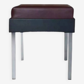 Strafor stool from the 50s in chrome and imitation leather