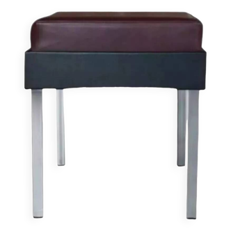 Strafor stool from the 50s in chrome and imitation leather