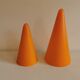 Table lamps, model Teepee, from the 80s in double-layer glass (orange and milky white)