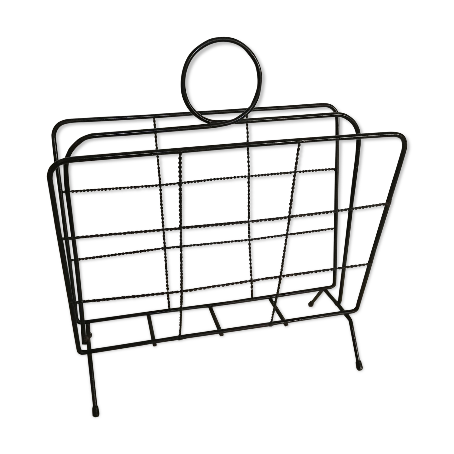 Vintage metal magazine rack
