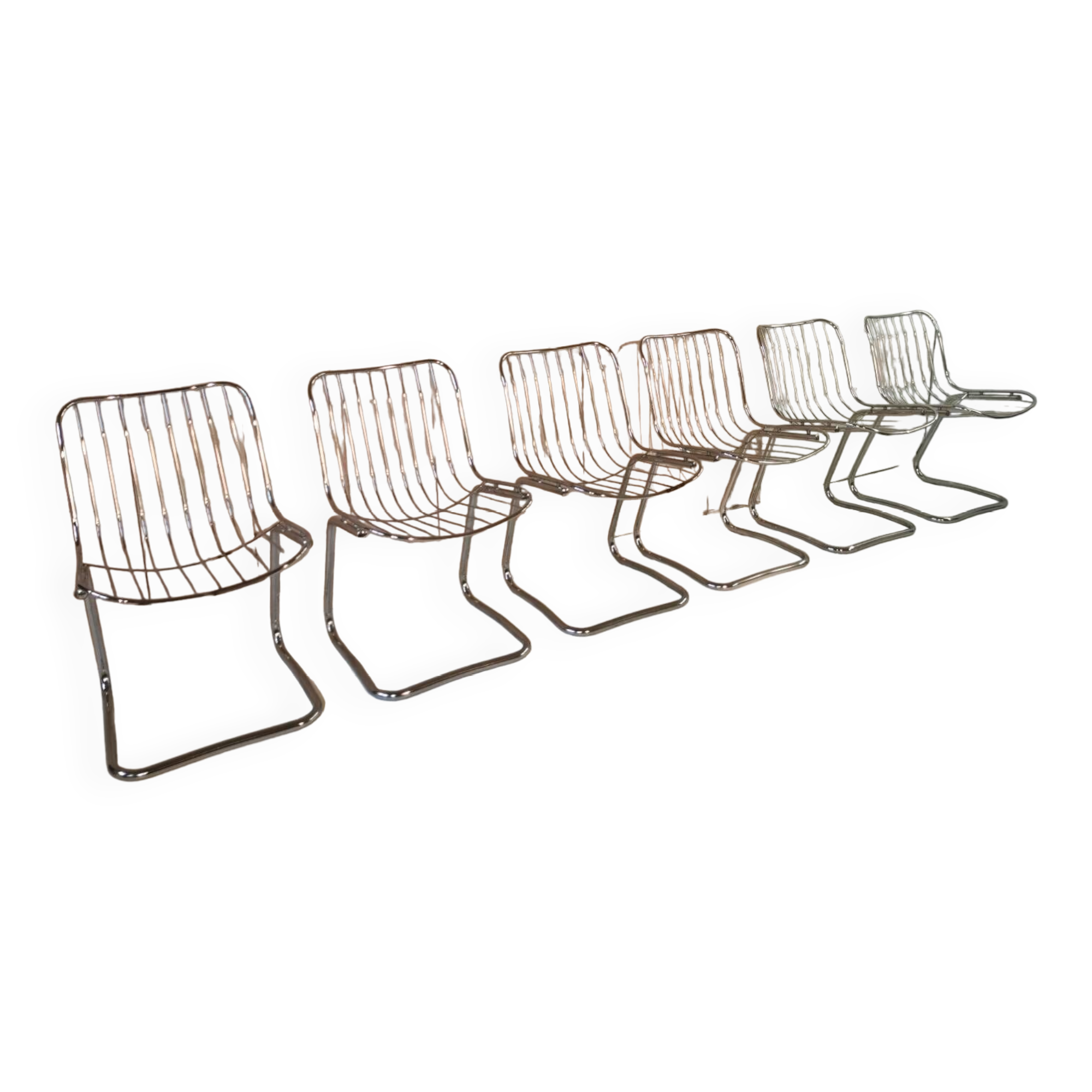 6 chrome chairs