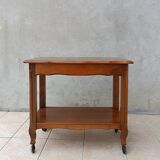 English-style cherrywood serving trolley
