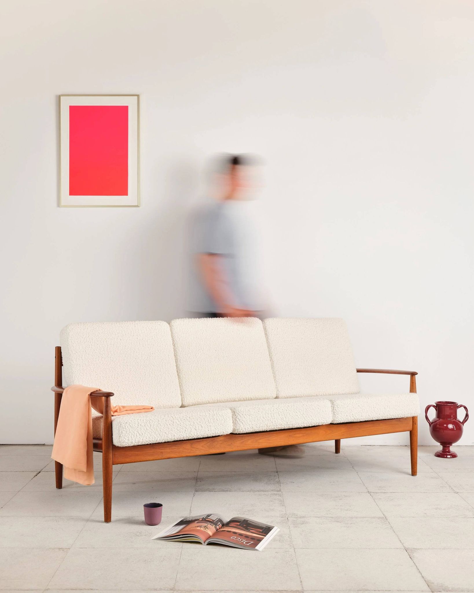Three-seater sofa model 118 in teak by Grete Jalk, Denmark, 1950s.
