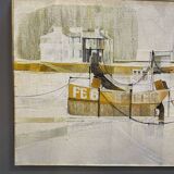 Oil On Board "Folkestone Harbour", Signed , Retailed Liberty & Co