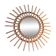 Vintage bohemian woven rattan sun mirror
