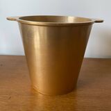 Vintage Champagne Ice Bucket Old Golden Aluminium Cast France #D43