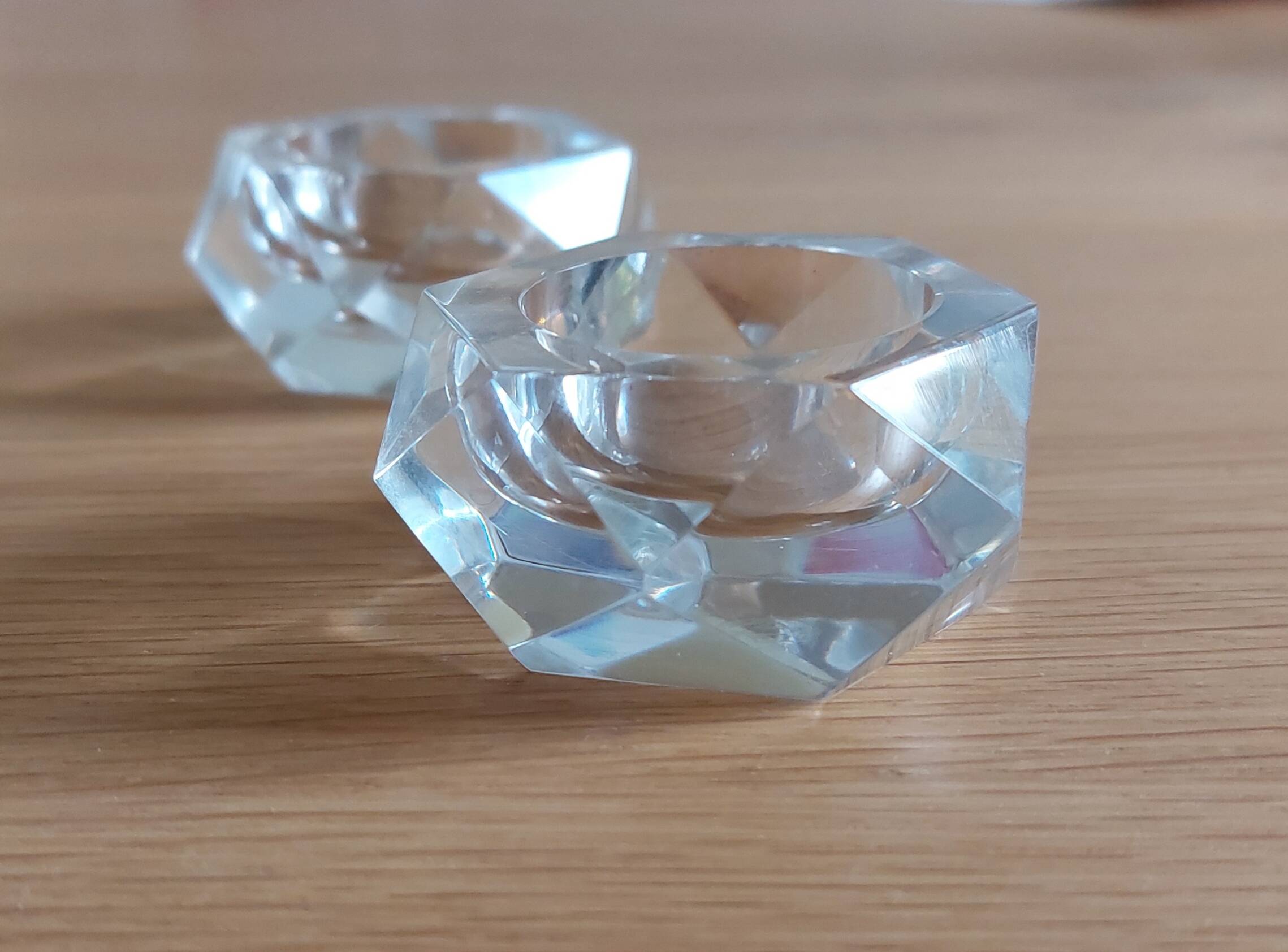 Paire de salières en cristal de Baccarat