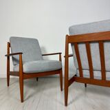 1950s Vintage Danish Teak Armchair by Grete Jalk for France & Daverkosen