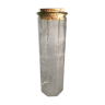 Bubbled octagonal glass jar