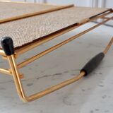 Mirror top in gilded steel 50s