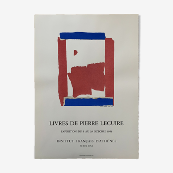 Exhibition poster on Vellum by Nicolas de Stael, French Institute of Athens, 1981