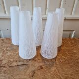 Set of 5 Opaline Tulips Clichy Speckled Glass