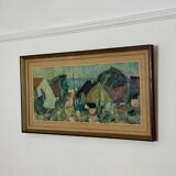 Swedish Oil on Canvas – “Fiskeläge” by Carl Berndtsson