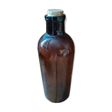Pot bouteille apothicaire en verre ambre
