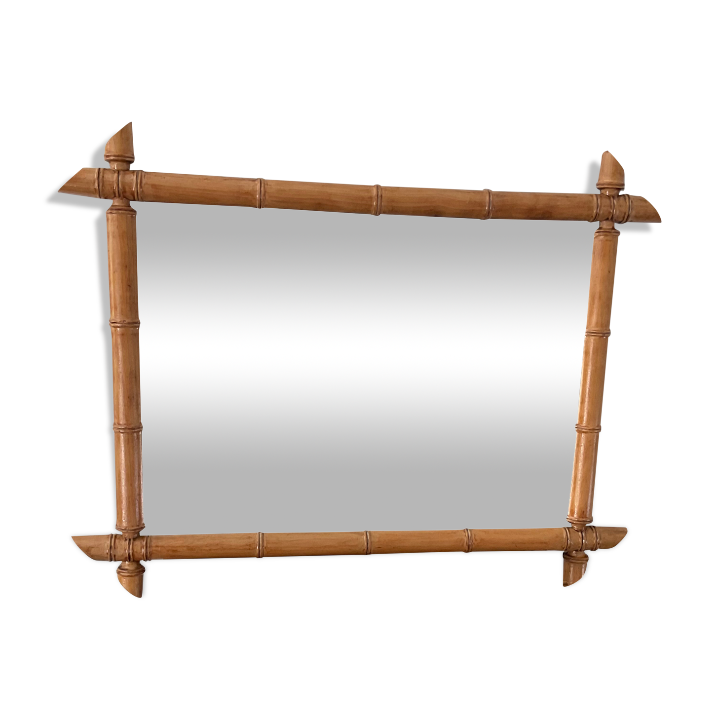 Vintage bamboo mirror from the 60s