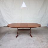 Vtg mid century g plan fresco teak extending 4 - 6 seat oval dining table retro