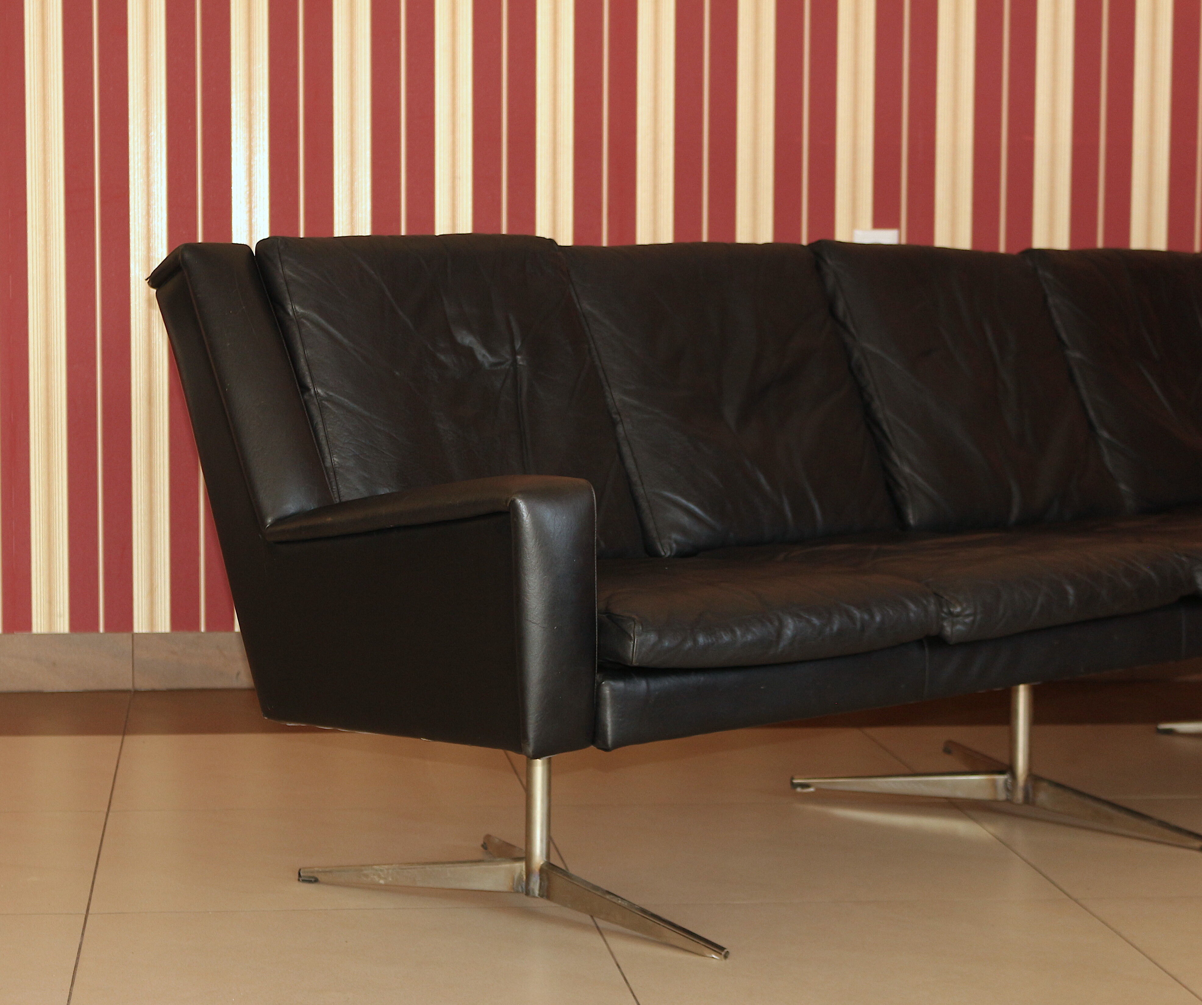 Mid-century danish leather sofa from Skjold Sørensen, 1960s