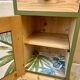 Pine bedside table with a green and raw wood makeover