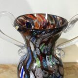 Murano millefiori glass vase