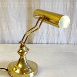 Articulated "piano" lamp in gilded metal - mid 20th century.