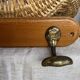 Oak and brass wall hook