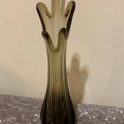 Vintage smoked glass vase